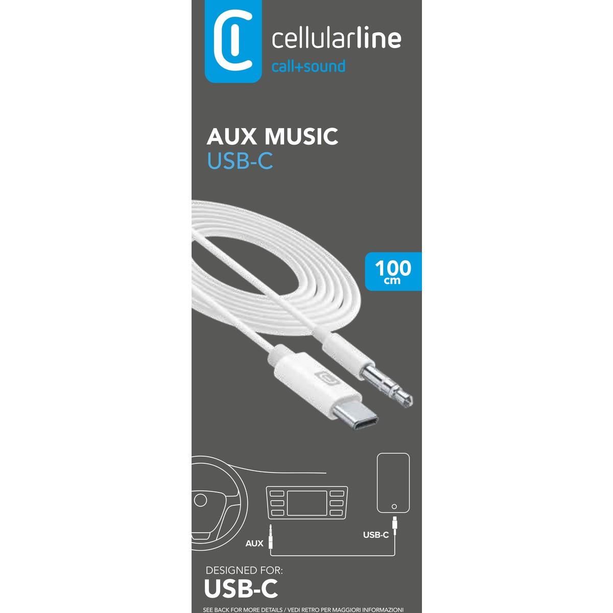 Audiokabel AUX 100cm USB Type-C auf 3,5mm Klinke
