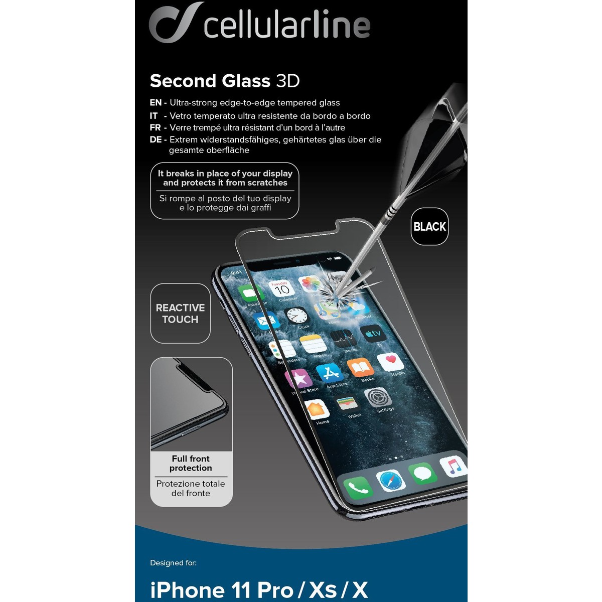 Schutzglas IMPACT GLASS CAPSULE für Apple iPhone X/XS/11 Pro
