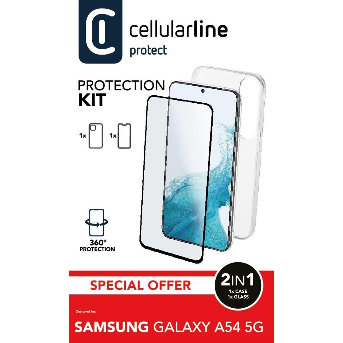 Set PROTECTION KIT aus Backcover und Schutzglas für Samsung Galaxy A54 5G