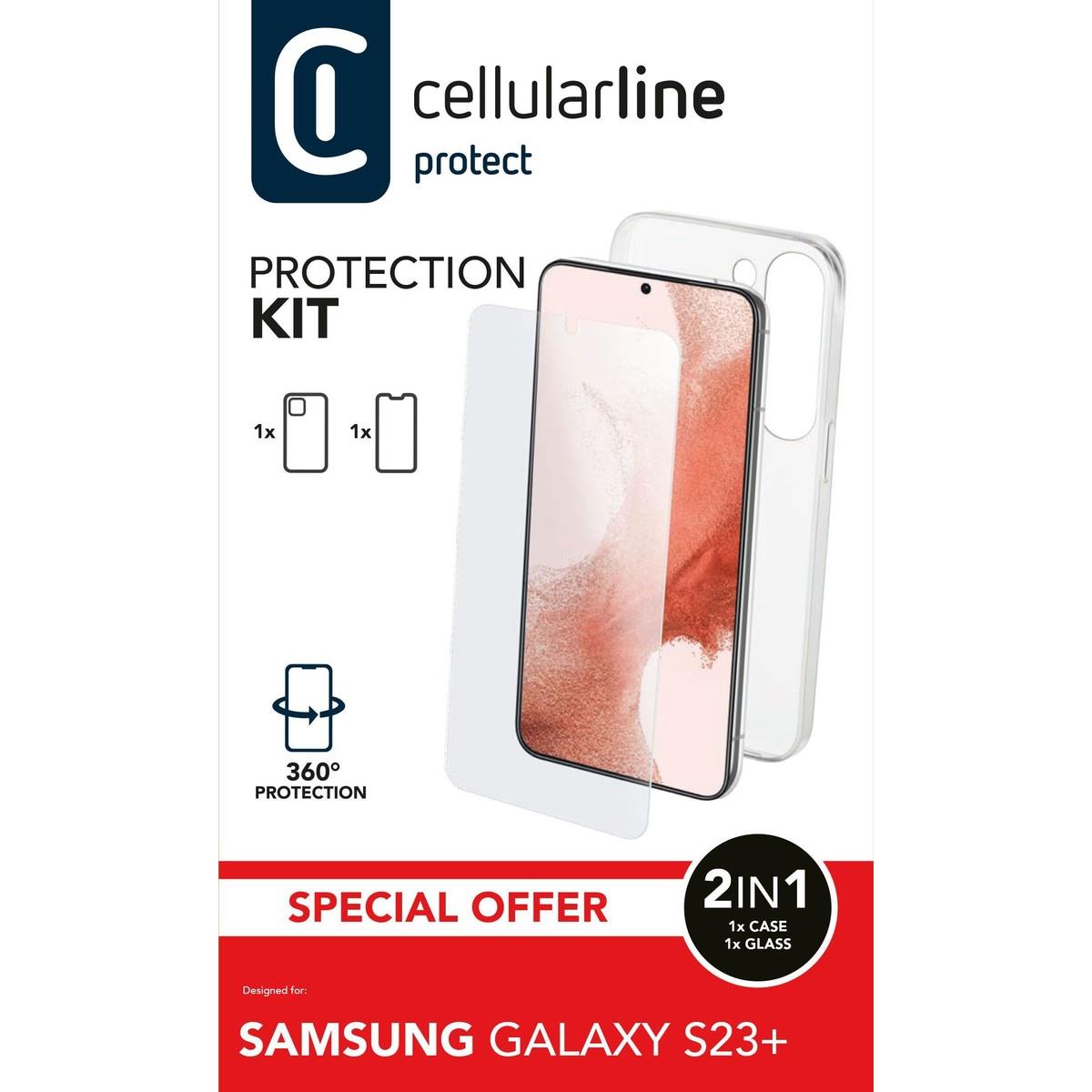 Set PROTECTION KIT aus Backcover und Schutzglas für Samsung Galaxy S23 Plus