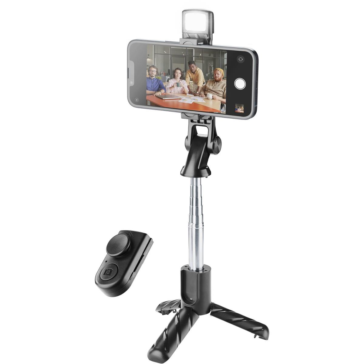 Selfie Stick SPARKLE mit integriertem Stativ und Licht für bluetoothfähige Geräte