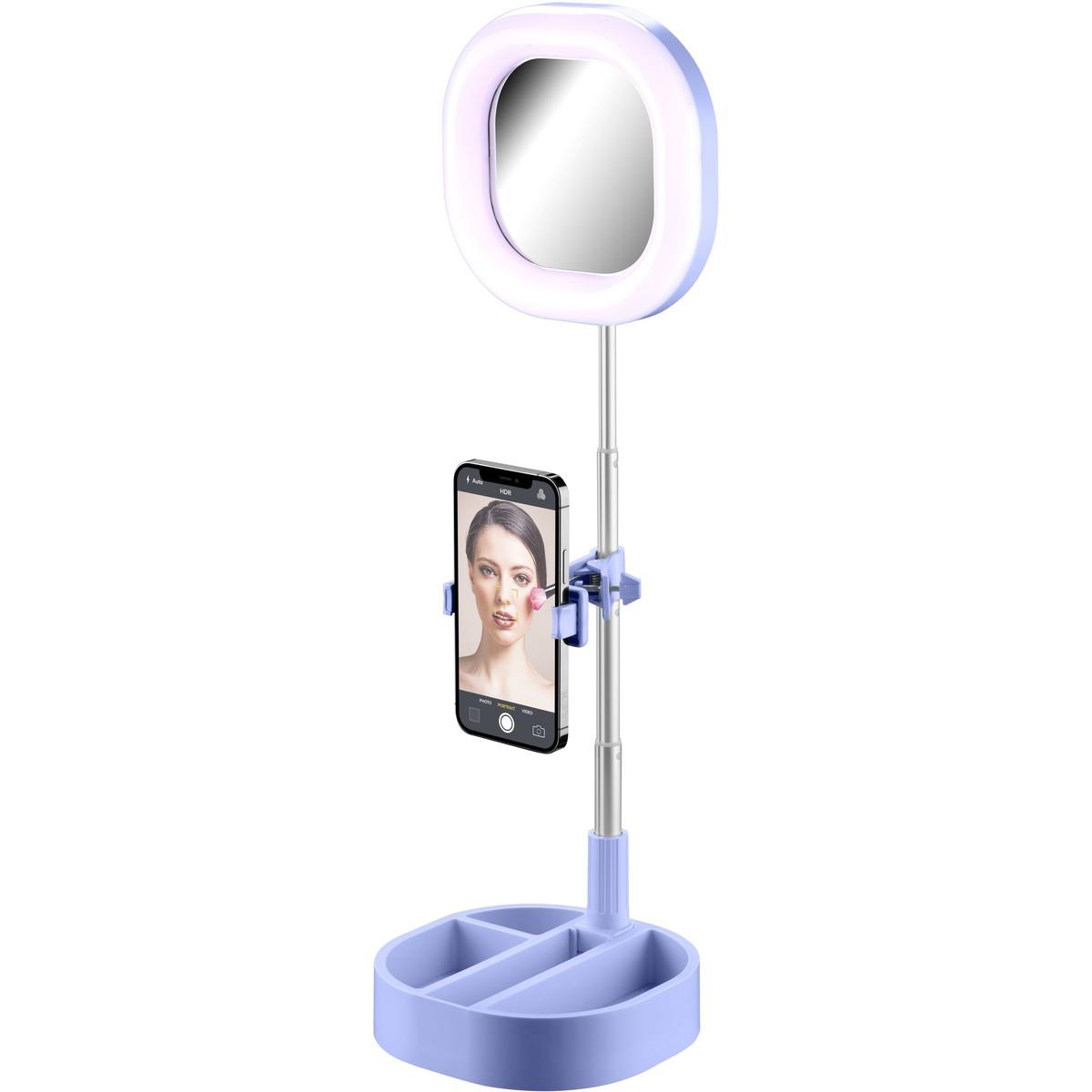 Selfie Ring MIRROR mit LED und Spiegel für Smartphones bis 6,7 Zoll