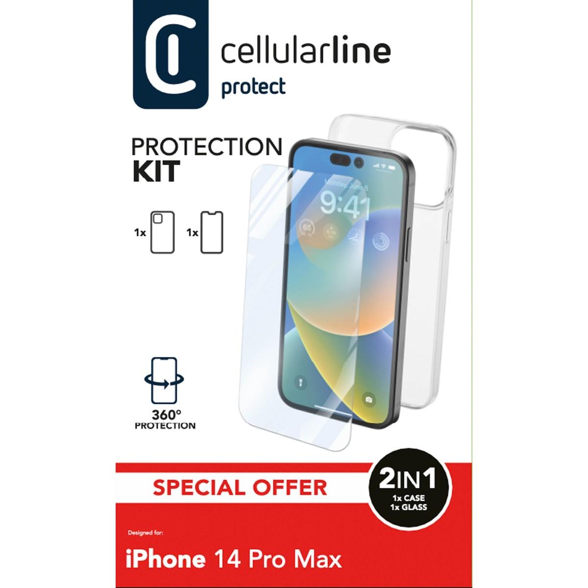 Set PROTECTION KIT aus Backcover und Schutzglas für Apple iPhone 14 Pro Max