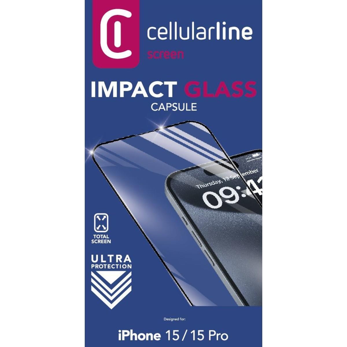 Schutzglas IMPACT GLASS CAPSULE für Apple iPhone 15/15 Pro