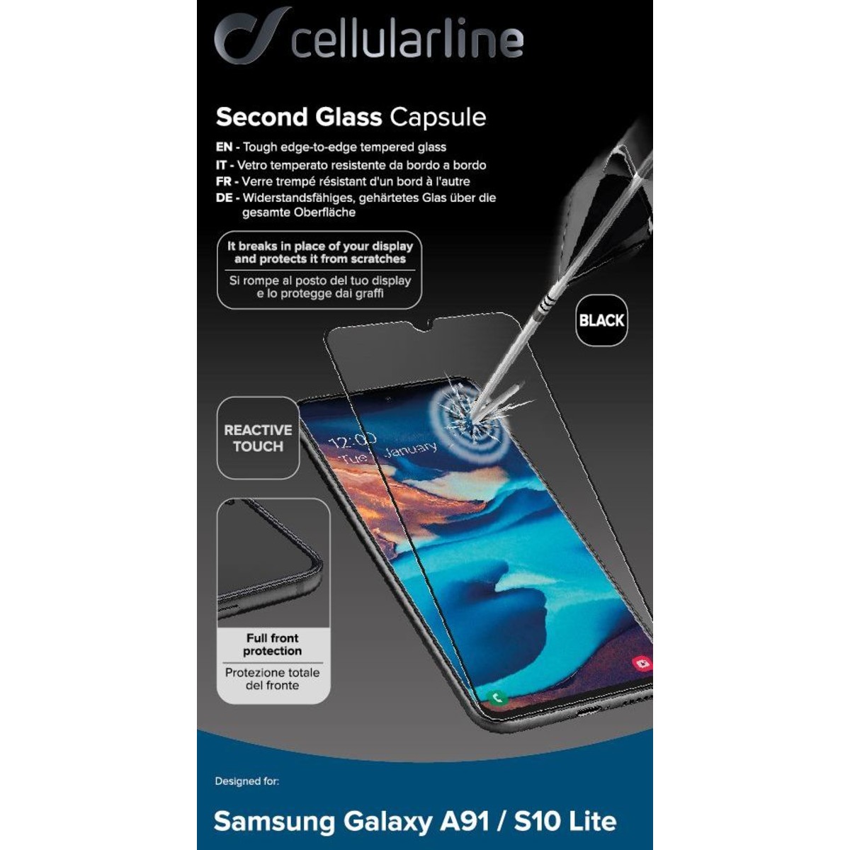 Schutzglas IMPACT GLASS CAPSULE für Samsung Galaxy S10 Lite/A91