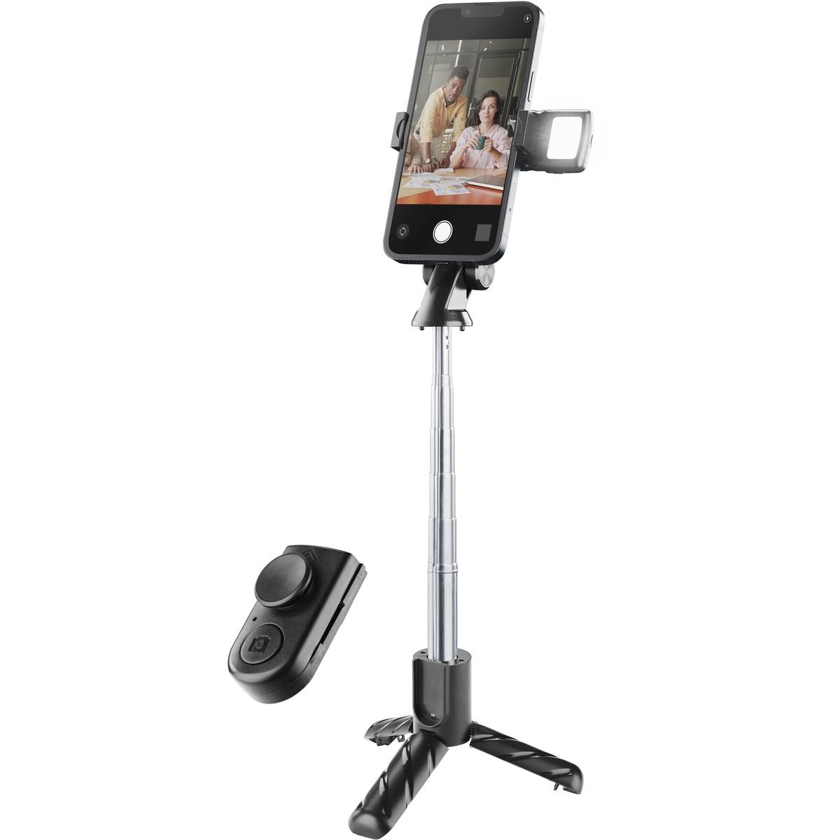 Selfie Stick SPARKLE mit integriertem Stativ und Licht für bluetoothfähige Geräte