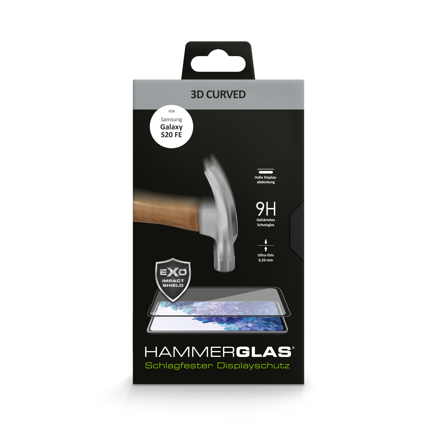 3D Curved Hammerglas für Samsung Galaxy S20 FE