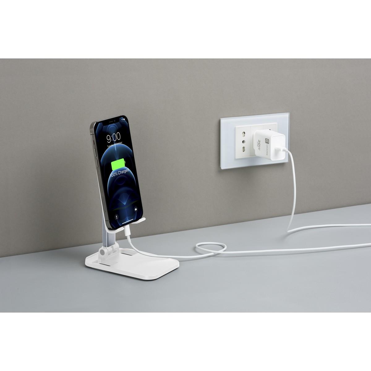 Set CHARGE & STAND KIT aus faltbarem Ständer und Reiselader USB Type-C 20W für Apple