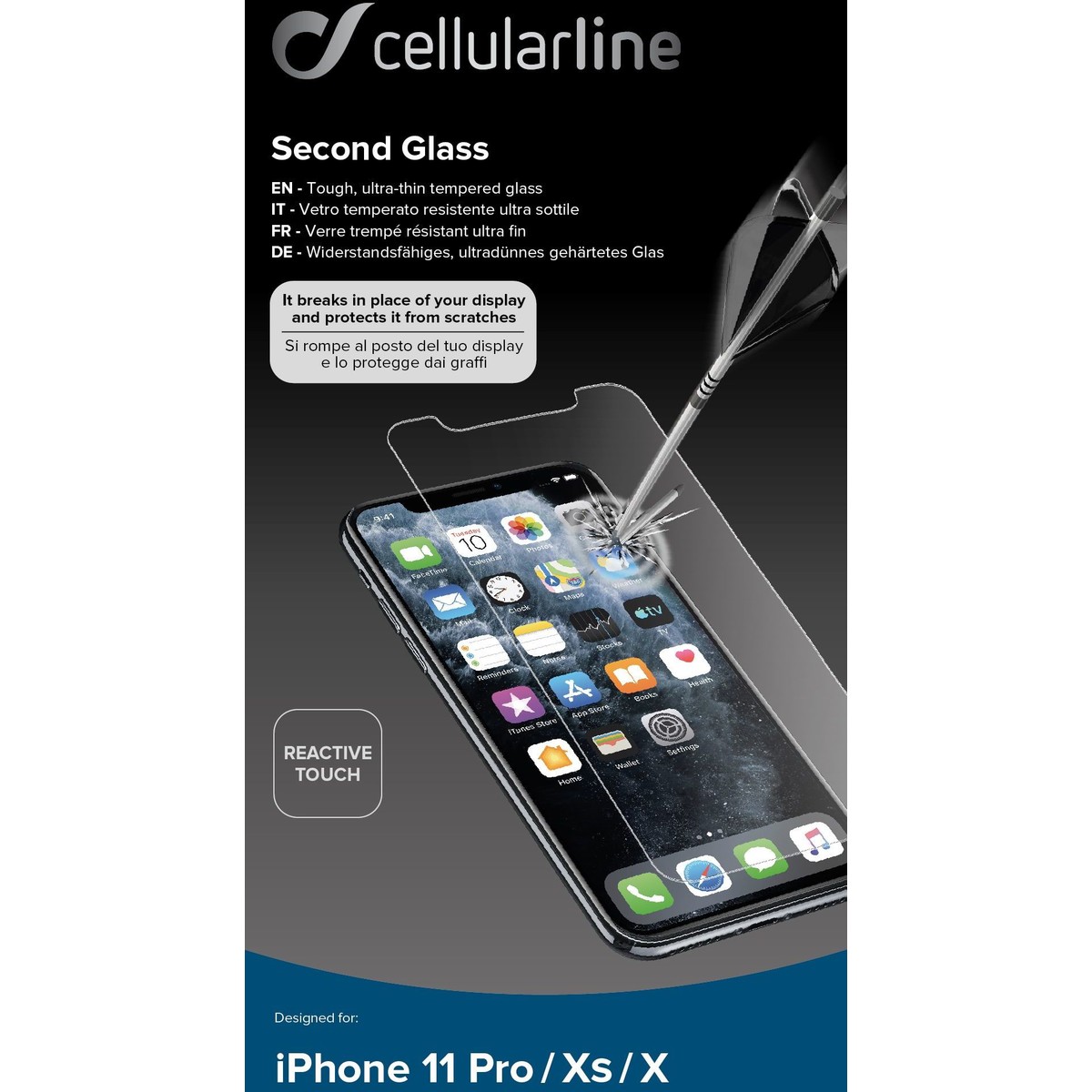 Schutzglas IMPACT GLASS für Apple iPhone X/XS/11 Pro