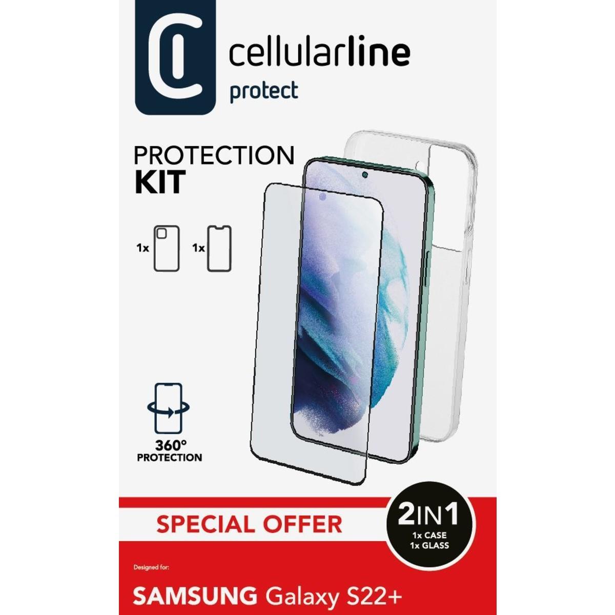 Set PROTECTION KIT aus Backcover und Schutzglas für Samsung Galaxy S22 Plus
