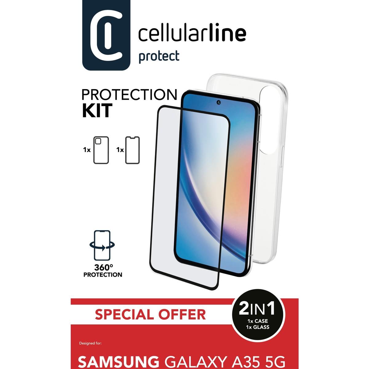 Set PROTECTION KIT aus Backcover und Schutzglas für Samsung Galaxy A35 5G