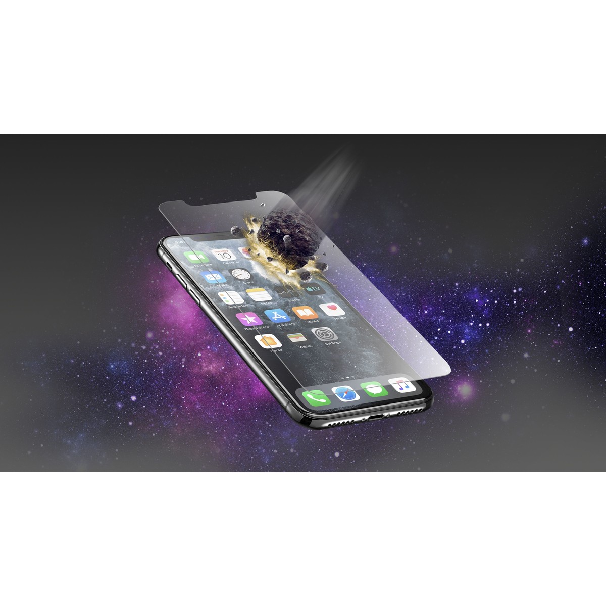 Schutzglas TETRA FORCE für Apple iPhone X/XS/11 Pro