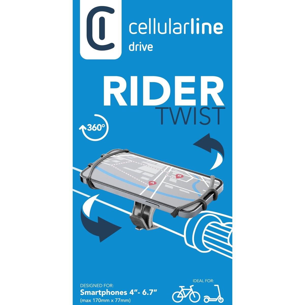 Fahrradhalterung RIDER TWIST für Smartphones zwischen 4 und 6,7 Zoll
